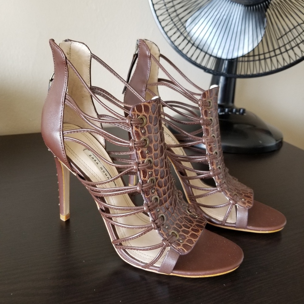 Zara strappy heels New